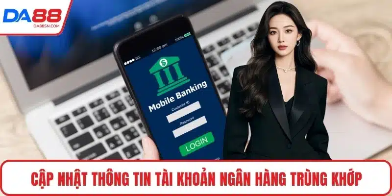 Cập nhật thông tin tài khoản ngân hàng trùng khớp